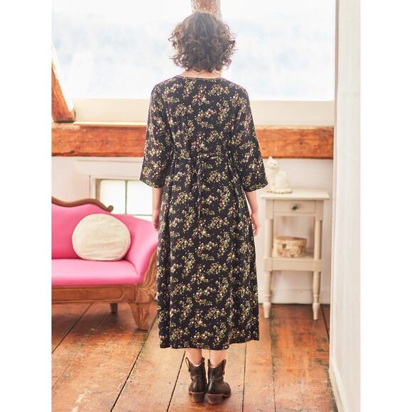 April Cornell Merriment Dress Black Floral Size XXL NWT - Picture 4 of 10